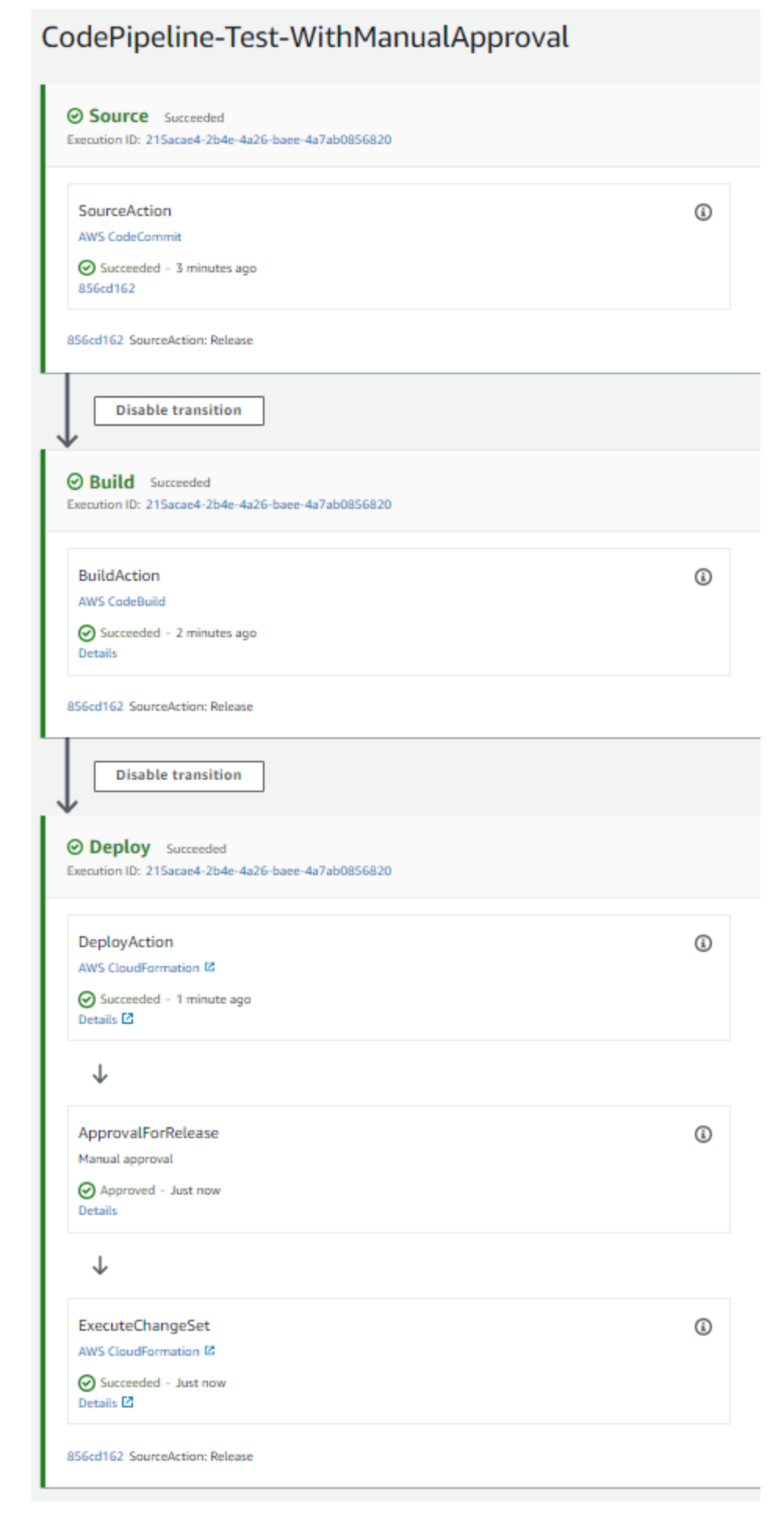 CodePipeline with manual approval